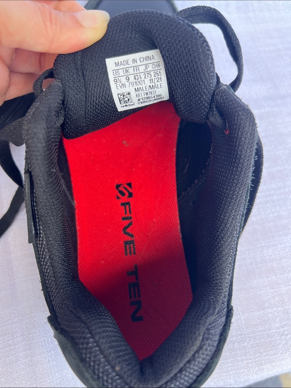 adidas Black Five Ten Freerider Lace-Up Sneakers 9.5 - Picture 3 of 8